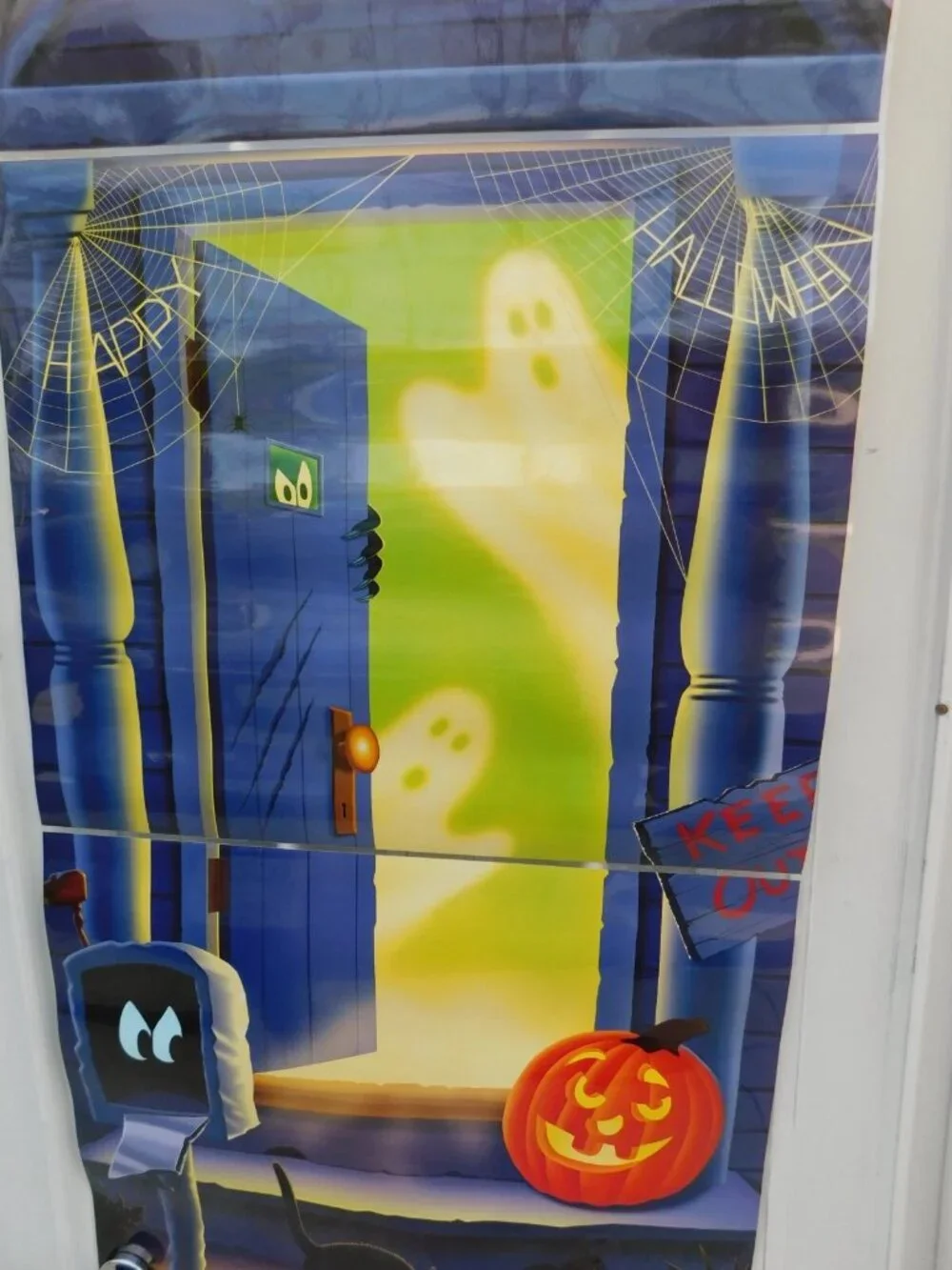 Holiday Doors HALLOWEEN Waterproof Door Cover Spooky House ! NEW